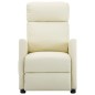 vidaXL Poltrona Massaggiante Elettrica Crema Similpelle