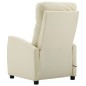 vidaXL Poltrona Massaggiante Elettrica Crema Similpelle