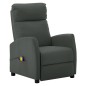 vidaXL Poltrona Massaggiante Elettrica Grigio Similpelle