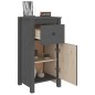vidaXL Credenza Grigia 40x35x80 cm in Legno Massello di Pino vidaXL Credenza Grigia 40x35x80 cm in Legno Massello di Pino