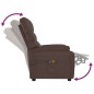 vidaXL Poltrona Massaggiante Elettrica Marrone in Similpelle