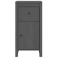 vidaXL Credenza Grigia 40x35x80 cm in Legno Massello di Pino vidaXL Credenza Grigia 40x35x80 cm in Legno Massello di Pino