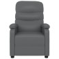 vidaXL Poltrona Massaggiante Elettrica Grigio Similpelle