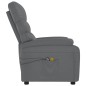 vidaXL Poltrona Massaggiante Elettrica Grigio Similpelle