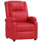 vidaXL Poltrona Massaggio Elettrica Rosso Similpelle