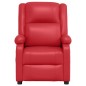 vidaXL Poltrona Massaggio Elettrica Rosso Similpelle