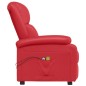 vidaXL Poltrona Massaggio Elettrica Rosso Similpelle