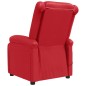 vidaXL Poltrona Massaggio Elettrica Rosso Similpelle