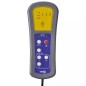 vidaXL Poltrona Massaggiante Elettrica Grigio Scuro in Tessuto