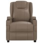 vidaXL Poltrona Massaggio Elettrica Cappuccino Similpelle