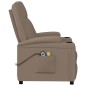 vidaXL Poltrona Massaggio Elettrica Cappuccino Similpelle