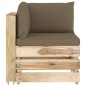 vidaXL Set Divani da Giardino con Cuscini 4 pz Legno Impregnato Verde