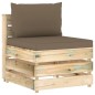 vidaXL Set Divani da Giardino con Cuscini 4 pz Legno Impregnato Verde