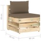 vidaXL Set Divani da Giardino con Cuscini 5 pz Legno Impregnato Verde vidaXL Set Divani da Giardino con Cuscini 5 pz Legno Impregnato Verde