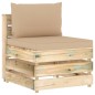 vidaXL Set Divani da Giardino con Cuscini 5 pz Legno Impregnato Verde vidaXL Set Divani da Giardino con Cuscini 5 pz Legno Impregnato Verde