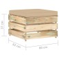 vidaXL Set Divani da Giardino con Cuscini 5 pz Legno Impregnato Verde vidaXL Set Divani da Giardino con Cuscini 5 pz Legno Impregnato Verde