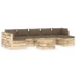 vidaXL Set Divani da Giardino con Cuscini 8 pz Legno Impregnato Verde vidaXL Set Divani da Giardino con Cuscini 8 pz Legno Impregnato Verde