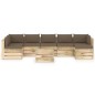 vidaXL Set Divani da Giardino con Cuscini 8 pz Legno Impregnato Verde vidaXL Set Divani da Giardino con Cuscini 8 pz Legno Impregnato Verde