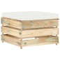 vidaXL Set Divani da Giardino con Cuscini 9 pz Legno Impregnato Verde
