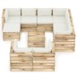 vidaXL Set Salotto da Giardino con Cuscini 10pz Legno Impregnato Verde vidaXL Set Salotto da Giardino con Cuscini 10pz Legno Impregnato Verde