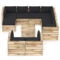 vidaXL Set Salotto da Giardino con Cuscini 10pz Legno Impregnato Verde vidaXL Set Salotto da Giardino con Cuscini 10pz Legno Impregnato Verde
