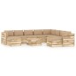 vidaXL Set Divani da Giardino con Cuscini 11 pz Legno Impregnato Verde vidaXL Set Divani da Giardino con Cuscini 11 pz Legno Impregnato Verde