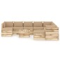 vidaXL Set Divani da Giardino con Cuscini 11 pz Legno Impregnato Verde vidaXL Set Divani da Giardino con Cuscini 11 pz Legno Impregnato Verde