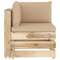 vidaXL Set Divani da Giardino con Cuscini 11 pz Legno Impregnato Verde vidaXL Set Divani da Giardino con Cuscini 11 pz Legno Impregnato Verde