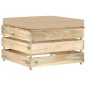 vidaXL Set Divani da Giardino con Cuscini 11 pz Legno Impregnato Verde vidaXL Set Divani da Giardino con Cuscini 11 pz Legno Impregnato Verde
