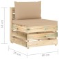 vidaXL Set Divani da Giardino con Cuscini 11 pz Legno Impregnato Verde vidaXL Set Divani da Giardino con Cuscini 11 pz Legno Impregnato Verde