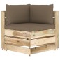 vidaXL Set Divani da Giardino con Cuscini 11 pz Legno Impregnato Verde