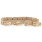 vidaXL Set Divani da Giardino con Cuscini 12 pz Legno Impregnato Verde vidaXL Set Divani da Giardino con Cuscini 12 pz Legno Impregnato Verde