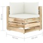 vidaXL Set Salotto da Giardino con Cuscini 6 pz Legno Impregnato Verde