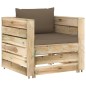 vidaXL Set Divani da Giardino con Cuscini 6 pz Legno Impregnato Verde