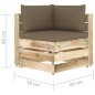 vidaXL Set Divani da Giardino con Cuscini 6 pz Legno Impregnato Verde