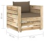 vidaXL Set Divani da Giardino con Cuscini 6 pz Legno Impregnato Verde