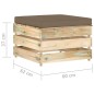 vidaXL Set Divani da Giardino con Cuscini 6 pz Legno Impregnato Verde