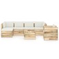 vidaXL Set Salotto da Giardino con Cuscini 7 pz Legno Impregnato Verde