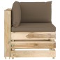 vidaXL Set Divani da Giardino con Cuscini 7 pz Legno Impregnato Verde