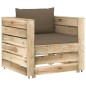 vidaXL Set Divani da Giardino con Cuscini 7 pz Legno Impregnato Verde