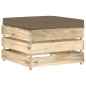 vidaXL Set Divani da Giardino con Cuscini 7 pz Legno Impregnato Verde