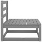 vidaXL Set Divani da Giardino 3 pz Grigio in Legno Massello di Pino
