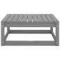 vidaXL Set Divani da Giardino 3 pz Grigio in Legno Massello di Pino