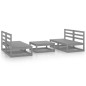 vidaXL Set Divani da Giardino 5 pz Grigio in Legno Massello di Pino vidaXL Set Divani da Giardino 5 pz Grigio in Legno Massello di Pino