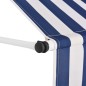 vidaXL Tenda da Sole Retrattile Manuale 250 cm a Strisce Blu e Bianche vidaXL Tenda da Sole Retrattile Manuale 250 cm a Strisce Blu e Bianche