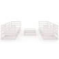 vidaXL Set Divani da Giardino 7 pz Bianco in Legno Massello di Pino vidaXL Set Divani da Giardino 7 pz Bianco in Legno Massello di Pino