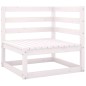vidaXL Set Divani da Giardino 7 pz Bianco in Legno Massello di Pino vidaXL Set Divani da Giardino 7 pz Bianco in Legno Massello di Pino