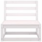 vidaXL Set Divani da Giardino 7 pz Bianco in Legno Massello di Pino vidaXL Set Divani da Giardino 7 pz Bianco in Legno Massello di Pino