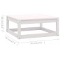 vidaXL Set Divani da Giardino 7 pz Bianco in Legno Massello di Pino vidaXL Set Divani da Giardino 7 pz Bianco in Legno Massello di Pino