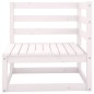 vidaXL Set Divani da Giardino 5 pz Bianco in Legno Massello di Pino